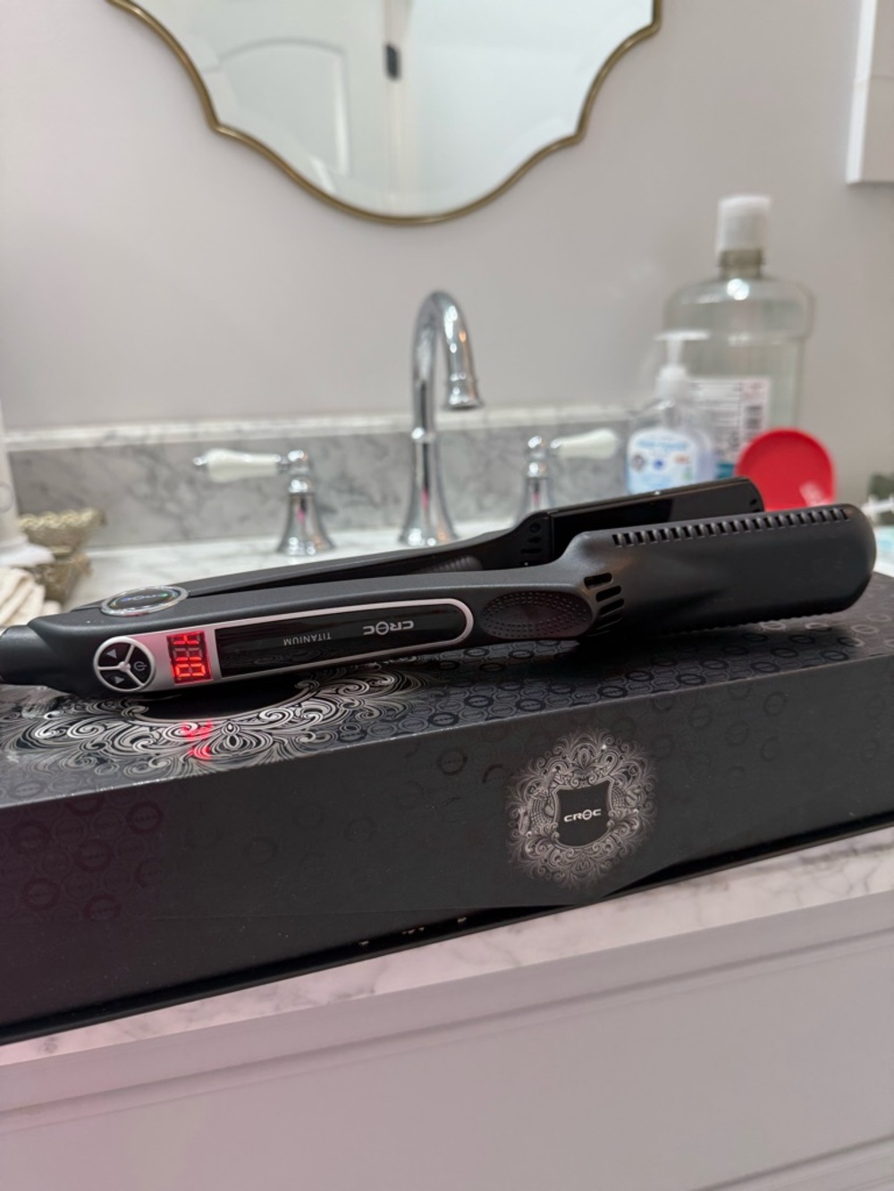 CROCS Black Hair Straightener with Digital Display